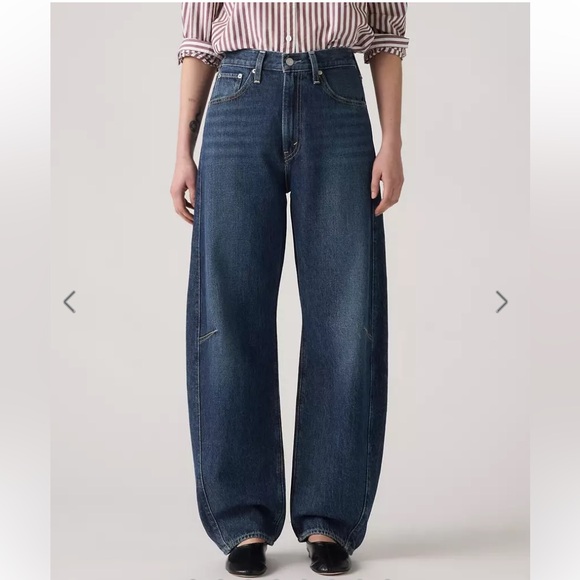 Levi's Denim - LEVIS Jeans Barrel Leg NWT Cinch Wide Leg High Waist New Shades Blue Size 24